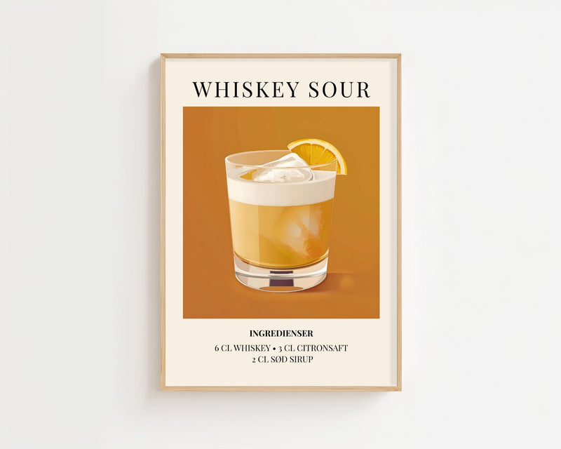 Whiskey Sour Plakat - 21 x 29.7 cm (A4) - Nellastore