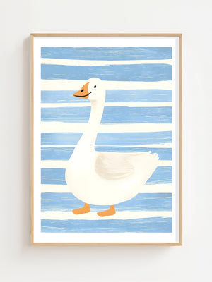White Goose Plakat - 21 x 29.7 cm (A4) - Nellastore