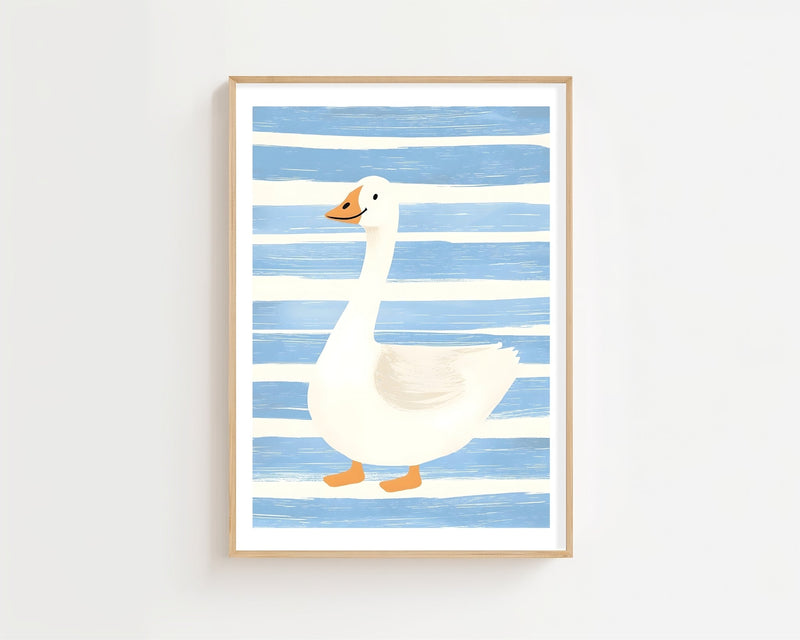 White Goose Plakat - 21 x 29.7 cm (A4) - Nellastore