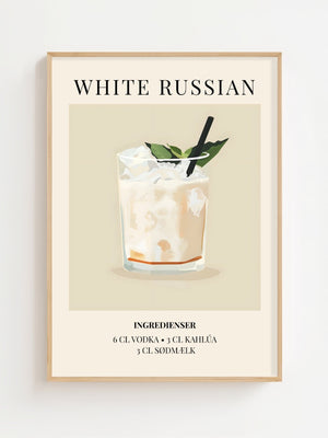 White Russian Plakat - 21 x 29.7 cm (A4) - Nellastore