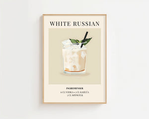 White Russian Plakat - 21 x 29.7 cm (A4) - Nellastore