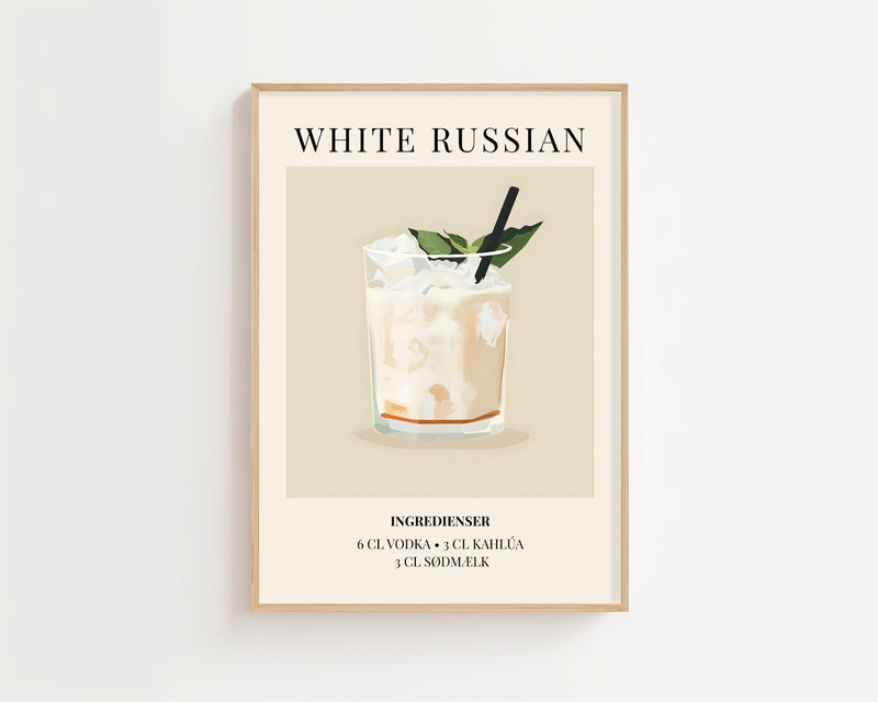 White Russian Plakat - 21 x 29.7 cm (A4) - Nellastore