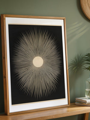 White Sun Rays Plakat - 21 x 29.7 cm (A4) - Nellastore