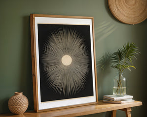 White Sun Rays Plakat - 21 x 29.7 cm (A4) - Nellastore