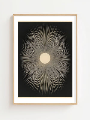 White Sun Rays Plakat - 21 x 29.7 cm (A4) - Nellastore