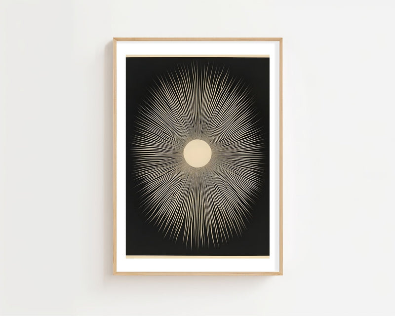 White Sun Rays Plakat - 21 x 29.7 cm (A4) - Nellastore