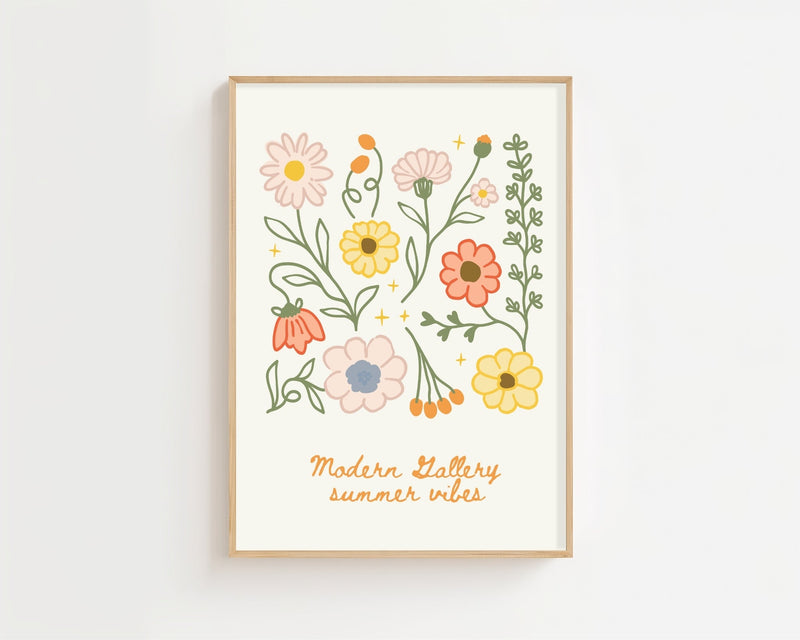 Wildflower Summer Vibes Plakat - 21 x 29.7 cm - Nellastore