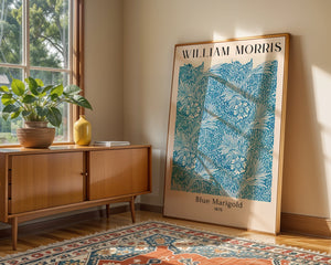 William Morris - Blue Marigold Plakat - 21 x 29.7 cm (A4) - Nellastore