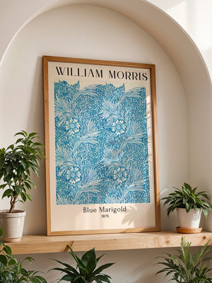 William Morris - Blue Marigold Plakat - 21 x 29.7 cm (A4) - Nellastore