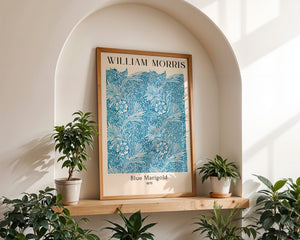 William Morris - Blue Marigold Plakat - 21 x 29.7 cm (A4) - Nellastore