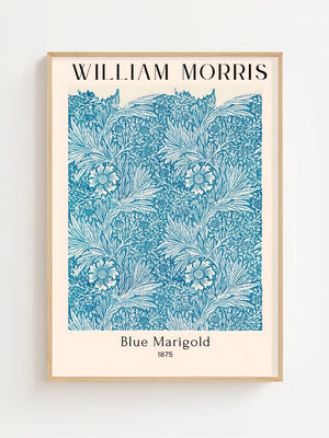 William Morris - Blue Marigold Plakat - 21 x 29.7 cm (A4) - Nellastore