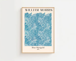 William Morris - Blue Marigold Plakat - 21 x 29.7 cm (A4) - Nellastore