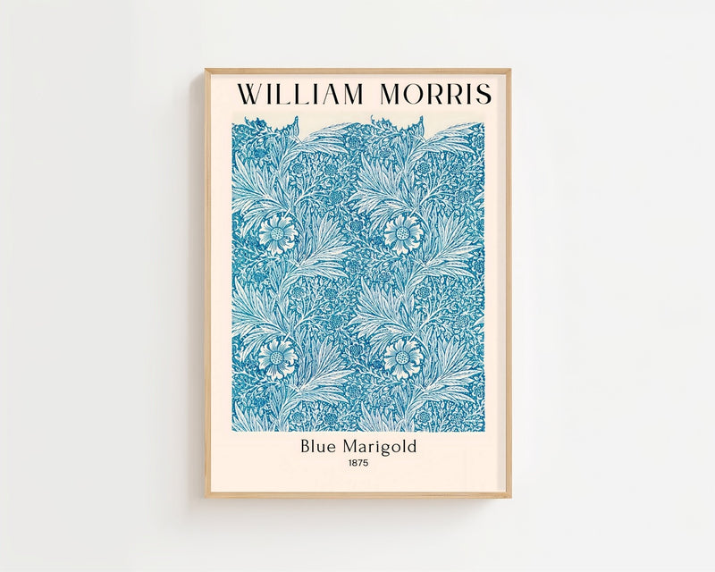 William Morris - Blue Marigold Plakat - 21 x 29.7 cm (A4) - Nellastore