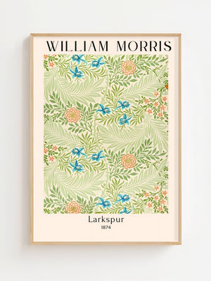 William Morris - Larkspur Plakat - 21 x 29.7 cm (A4) - Nellastore