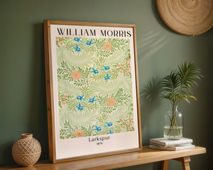 William Morris - Larkspur Plakat - 21 x 29.7 cm (A4) - Nellastore