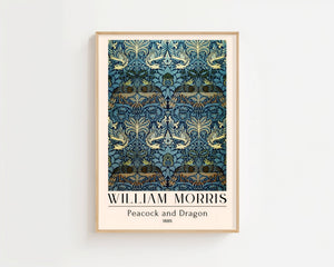 William Morris - Peacock and Dragon Plakat - 21 x 29.7 cm (A4) - Nellastore