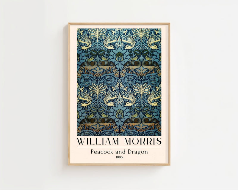 William Morris - Peacock and Dragon Plakat - 21 x 29.7 cm (A4) - Nellastore