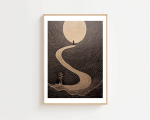 Winding Path To The Moon Plakat - 21 x 29.7 cm (A4) - Nellastore