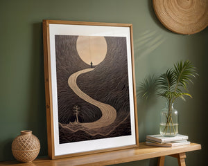 Winding Path To The Moon Plakat - 21 x 29.7 cm (A4) - Nellastore