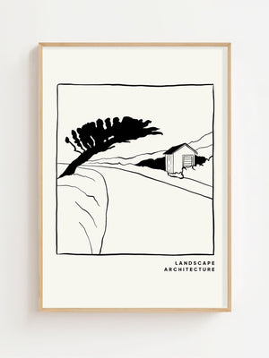 Windswept Landscape Plakat - 21 x 29.7 cm - Nellastore