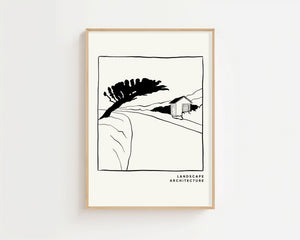 Windswept Landscape Plakat - 21 x 29.7 cm - Nellastore