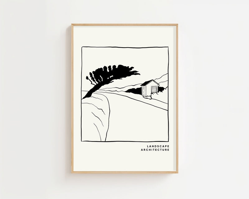 Windswept Landscape Plakat - 21 x 29.7 cm - Nellastore