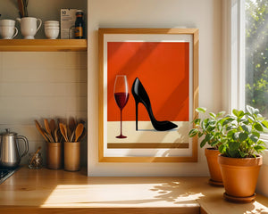 Wine And Heels Plakat - 21 x 29.7 cm (A4) - Nellastore