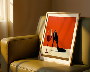 Wine And Heels Plakat - 21 x 29.7 cm (A4) - Nellastore
