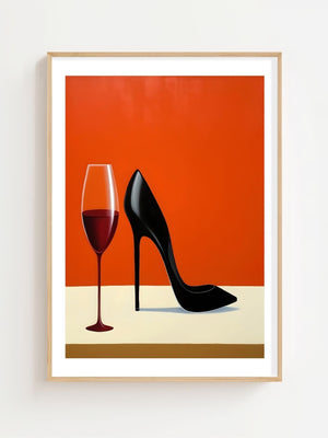 Wine And Heels Plakat - 21 x 29.7 cm (A4) - Nellastore