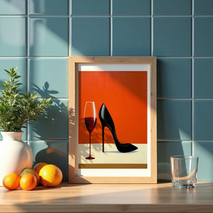 Wine And Heels Plakat - 21 x 29.7 cm (A4) - Nellastore