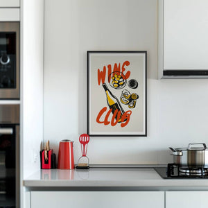 Wine Club Plakat - 21 x 29.7 cm - Nellastore