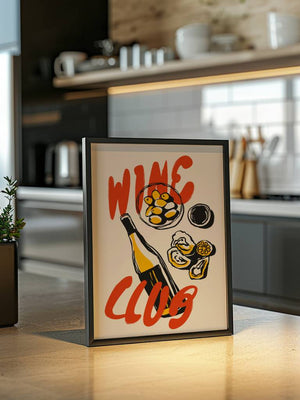 Wine Club Plakat - 21 x 29.7 cm - Nellastore