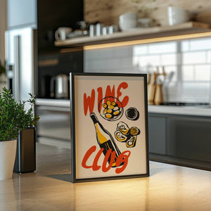 Wine Club Plakat - 21 x 29.7 cm - Nellastore