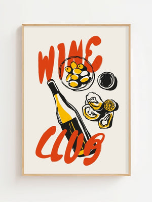 Wine Club Plakat - 21 x 29.7 cm - Nellastore