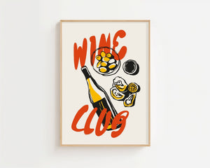 Wine Club Plakat - 21 x 29.7 cm - Nellastore