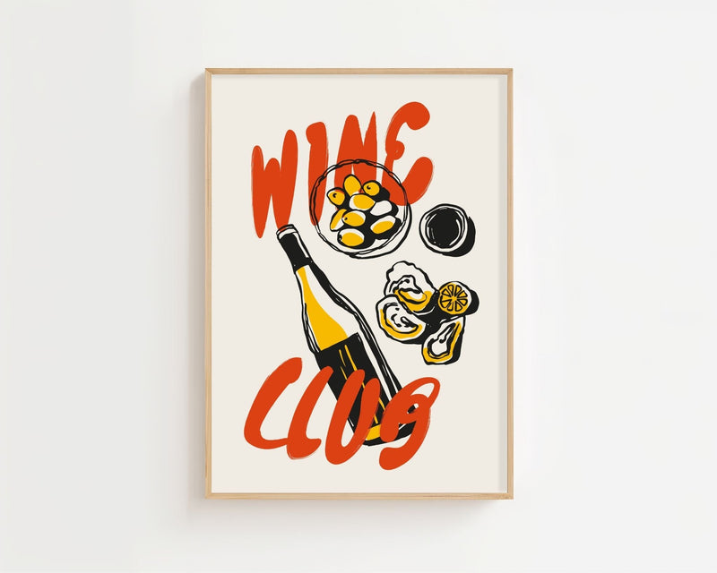 Wine Club Plakat - 21 x 29.7 cm - Nellastore