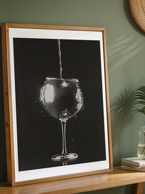 Wine Glass Disco Plakat - 21 x 29.7 cm (A4) - Nellastore