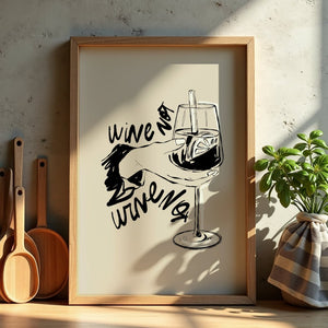 Wine Not Plakat - 21 x 29.7 cm - Nellastore