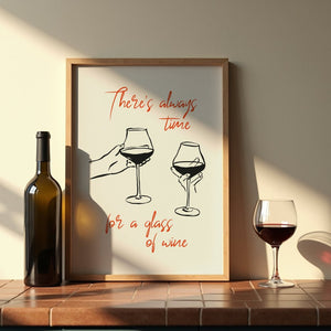 Wine O’Clock Plakat - 21 x 29.7 cm - Nellastore