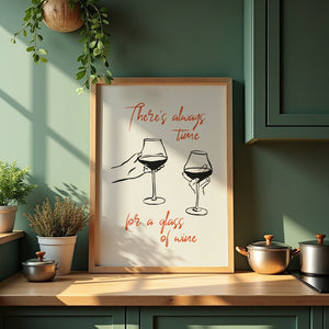 Wine O’Clock Plakat - 21 x 29.7 cm - Nellastore