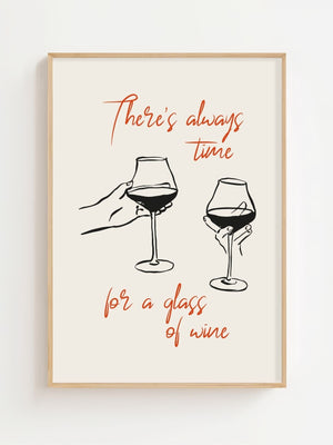 Wine O’Clock Plakat - 21 x 29.7 cm - Nellastore