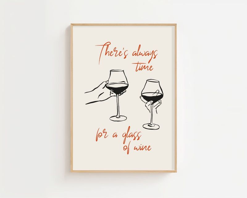 Wine O’Clock Plakat - 21 x 29.7 cm - Nellastore