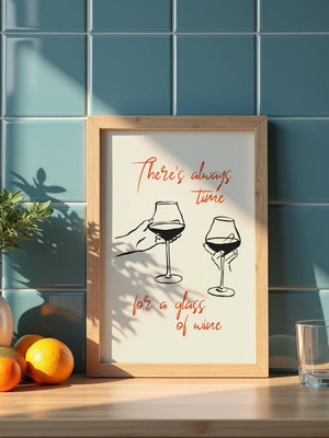 Wine O’Clock Plakat - 21 x 29.7 cm - Nellastore