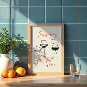 Wine O’Clock Plakat - 21 x 29.7 cm - Nellastore