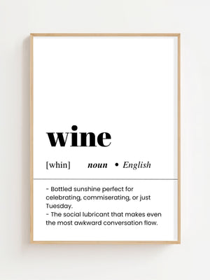 Wine Plakat - 21 x 29.7 cm (A4) - Nellastore