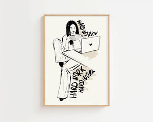 Work From Heart Plakat - 21 x 29.7 cm - Nellastore