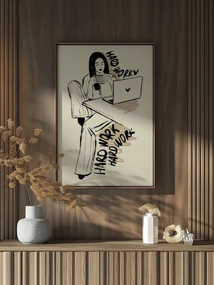 Work From Heart Plakat - 21 x 29.7 cm - Nellastore