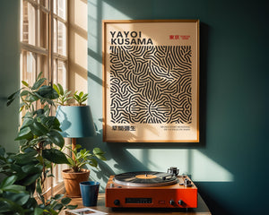Yayoi Kusama - Black Infinity Lines Plakat - 21 x 29.7 cm - Nellastore