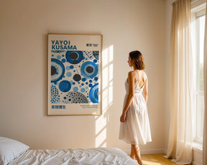 Yayoi Kusama - Blue Circles Plakat - 21 x 29.7 cm - Nellastore