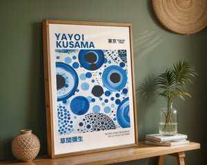 Yayoi Kusama - Blue Circles Plakat - 21 x 29.7 cm - Nellastore